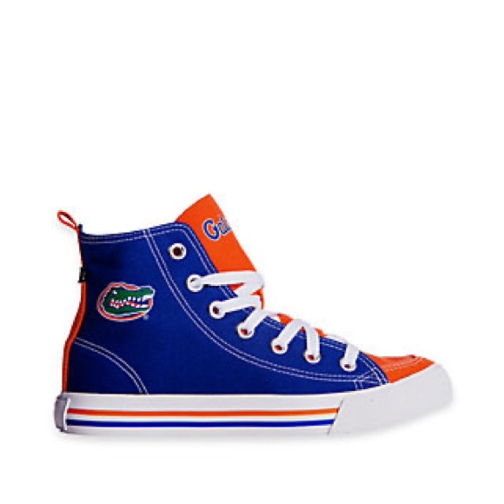 UF High Top Sneakers university spirit orange and blue gently used white laces
